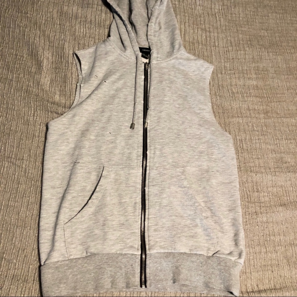 Zip vest hoodie